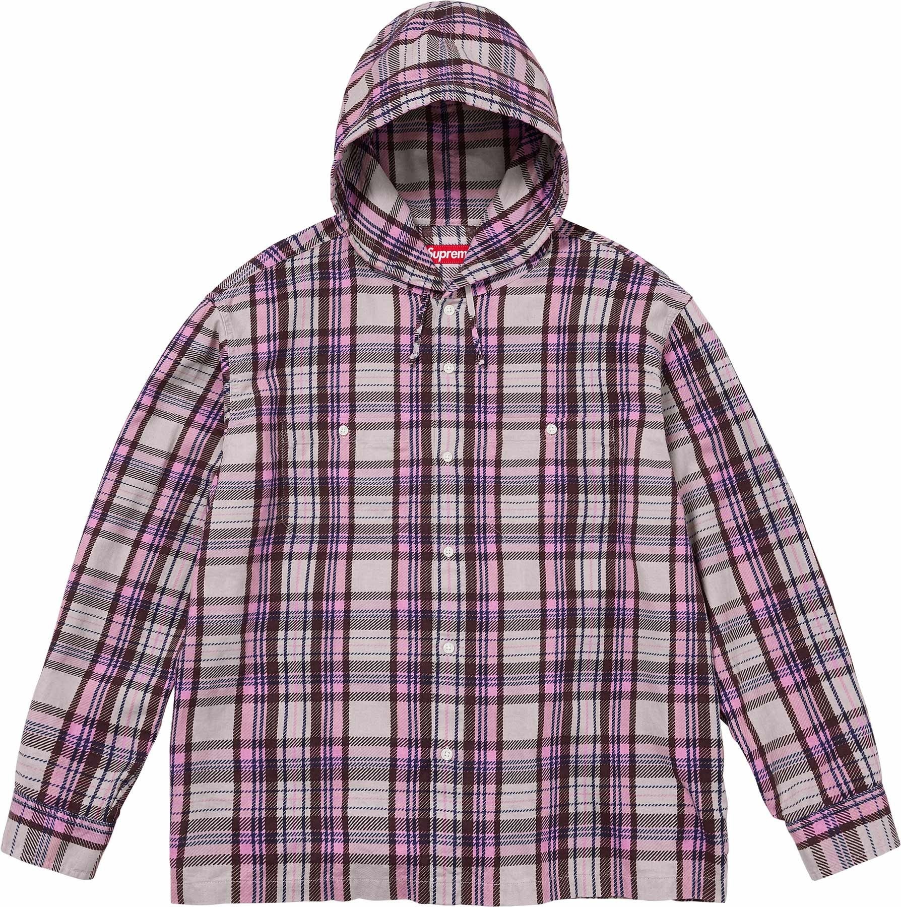Printed Hooded Flannel Shirt view 5